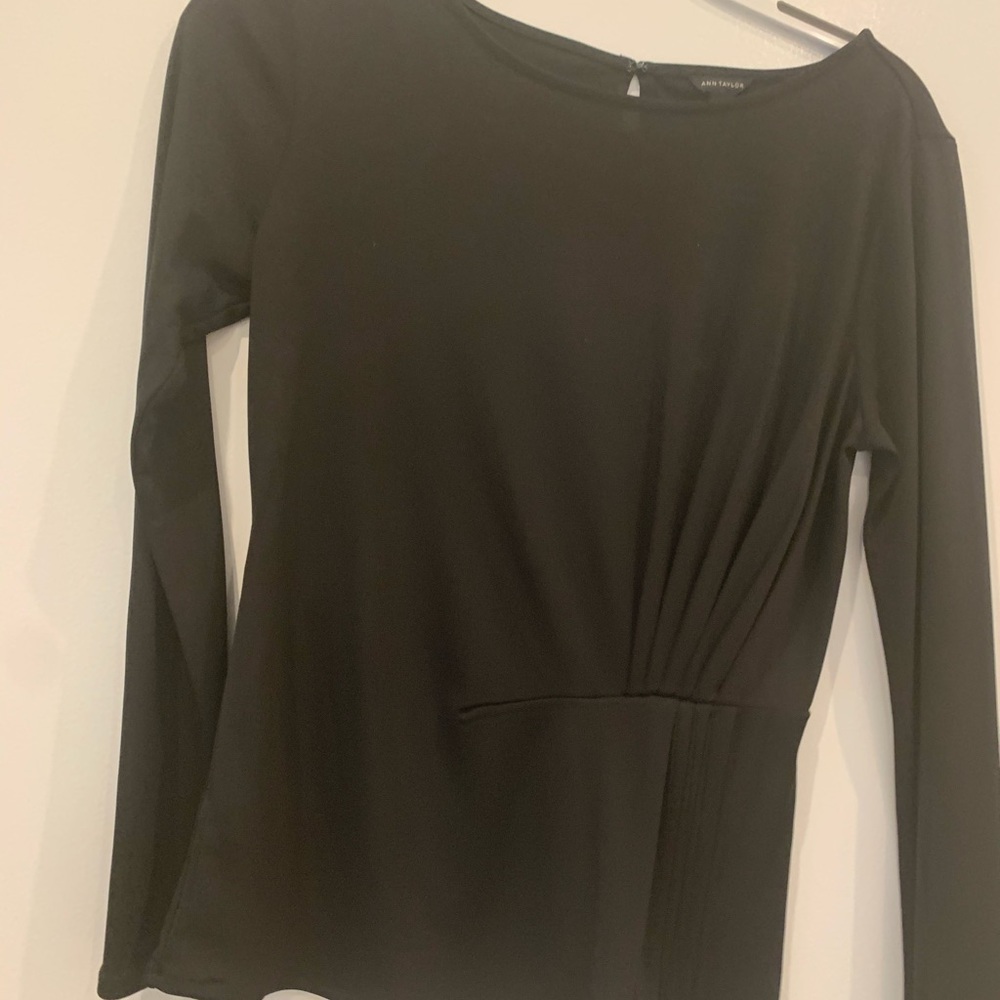 Black Ann Taylor work blouse